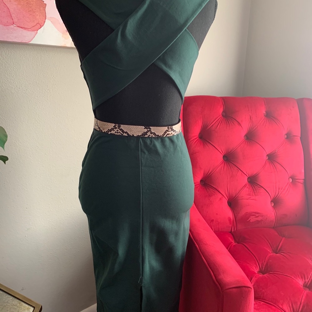 Hunter green bodycon dress